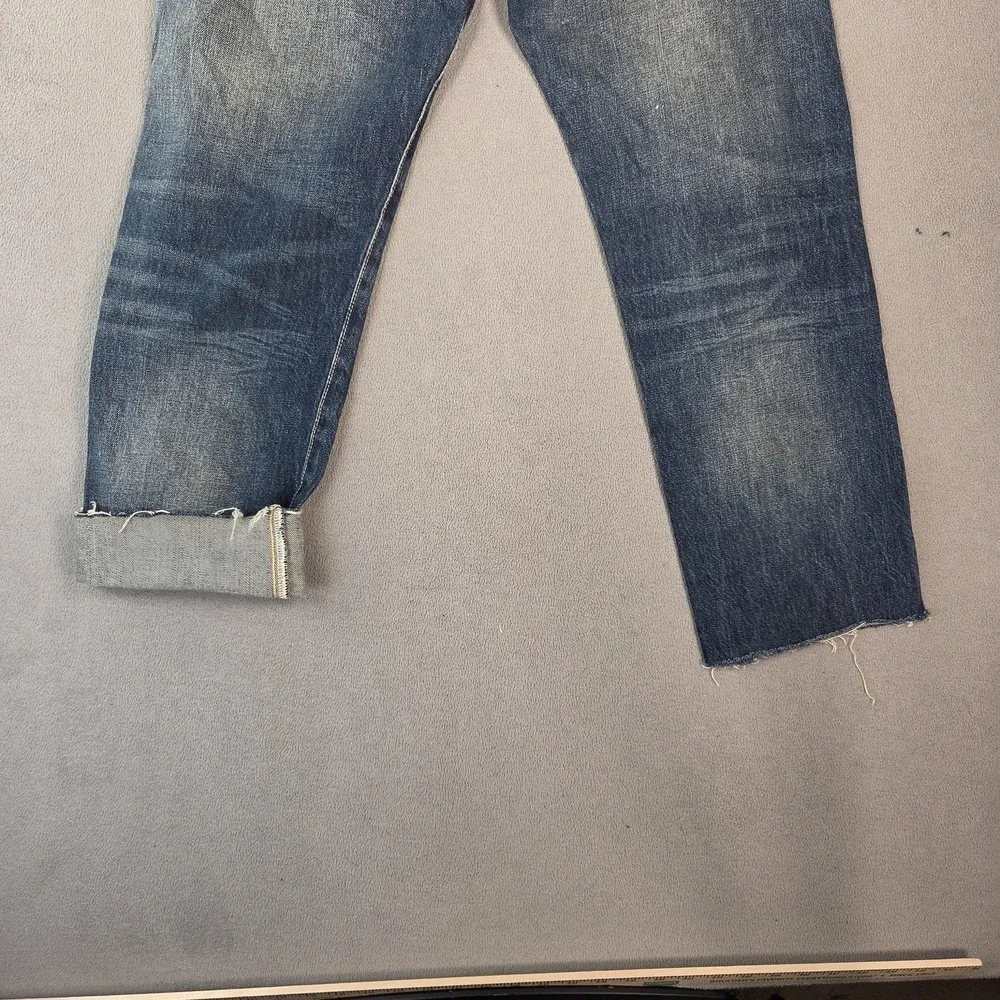 Levis 501 Jeans Mens Selvedge Thrashed‎ Destroyed Raw Hem Fits 27x25